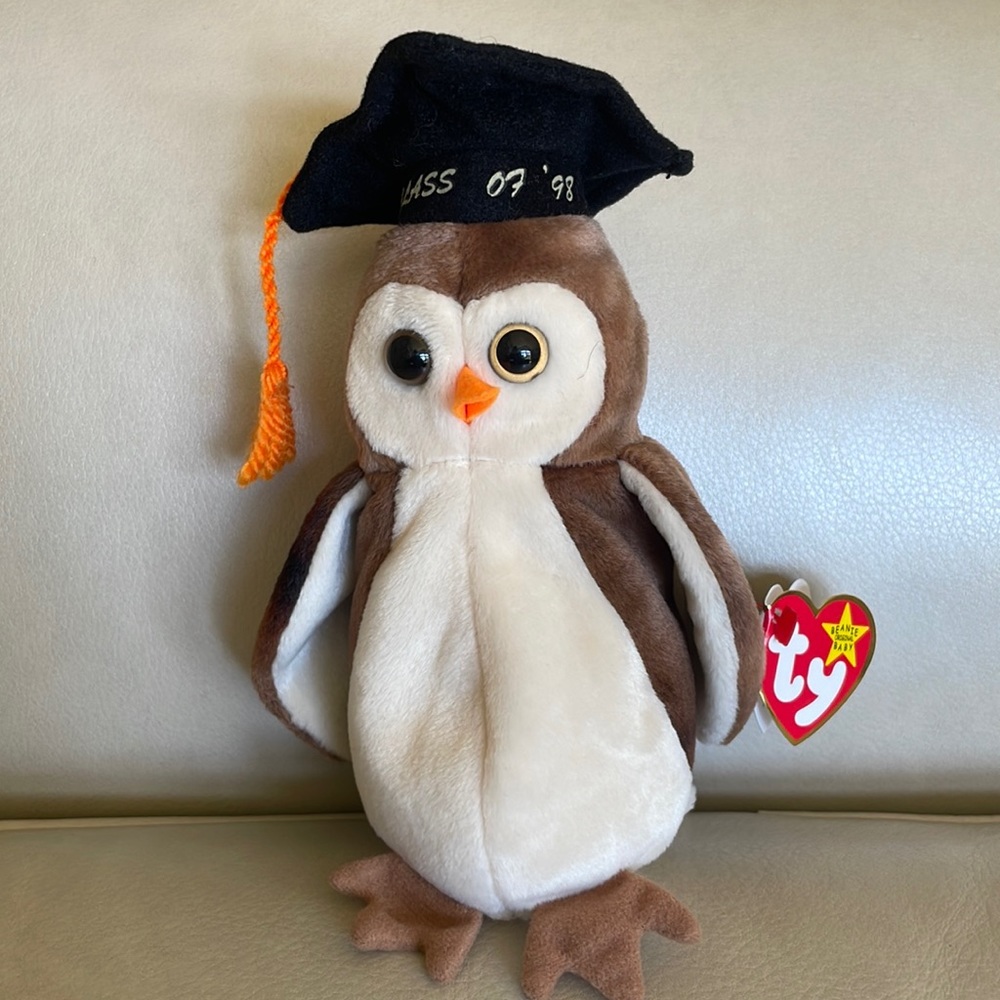 TY Beanie Baby Wise the Owl class of 98 - Picture 1 of 9